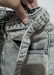 Men's Acid Wash Cargo Jeans