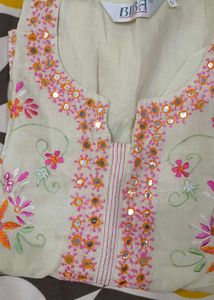 BIBA Kurta with Mirror Work