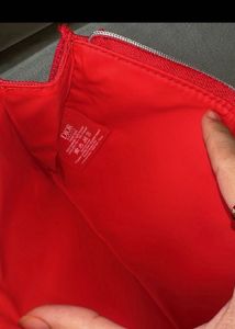 dior Red Clutch with Embossed Logo