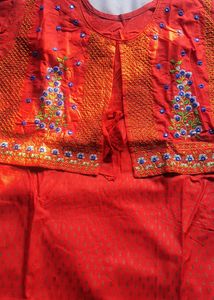 Mirror Work Kutra With Jacket
