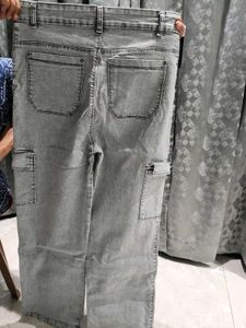 Grey Cargo Jeans