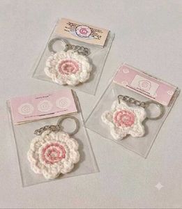 Handmade Crochet Flower Keychain