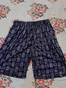 Navy Blue Printed Palazzo Pants