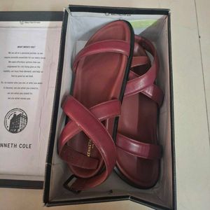 Stylish Burgundy Leather Sandals
