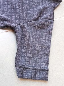 Stylish Women's Grey Textured Blouse