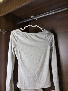 Light Grey Long Sleeve Top