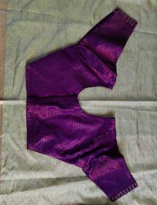 Elegant Purple Embroidered Blouse