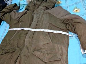 Olive Green Fur Hooded Winter Parka
