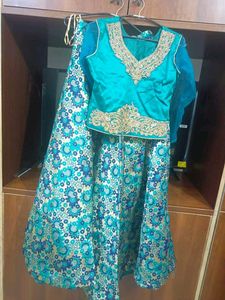 Teal Embellished Lehenga Set