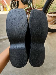 Shiny Black Loafers with Buckle