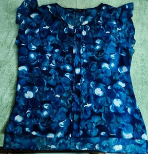 Blue sheer top