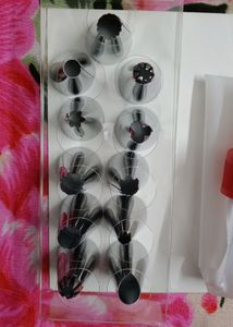 12 Pieces Cake Decoration Nozzles + Free 10 Bags