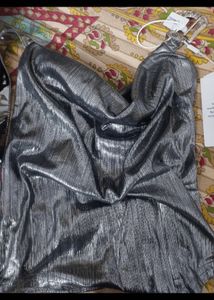 Silver Metallic Top