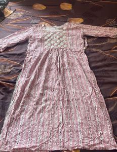 Pink Printed Kurta