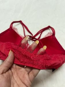 Victoria's Secret Red Lace Bra