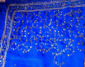 Royal Blue Heavy Sequins Party Wear on o