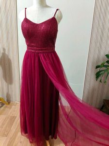 Sparkling Sequin Tulle Evening Gown