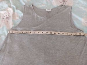 Grey Sleeveless Casual Top