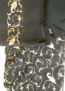 Black Heavy Embroidered Kurta Set