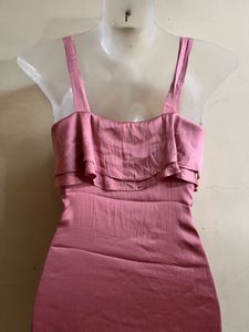 Pink Ruffle Tiered Mini Dress