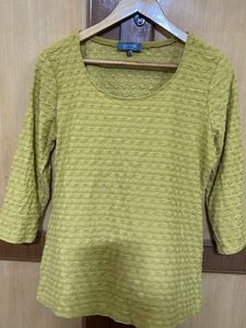 Chic Textured 3/4 Sleeve Top