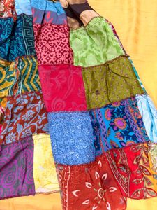 Bohemian Patchwork Maxi Skirt