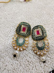 Meenakari necklace set