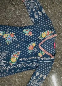 Beautiful Blue Floral Kurta