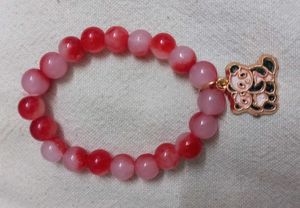 Cute Panda Charm Beaded Red Bracelet