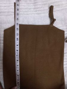 Brownish Green Spaghetti Strap Tank Top