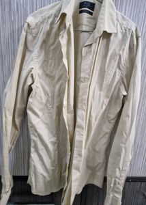 Men's Beige Long Sleeve Shirt