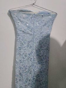 Stunning Light Blue Sequin Gown