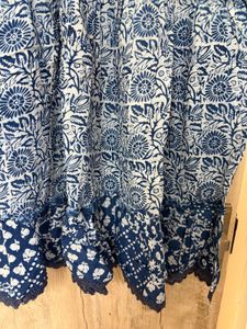 Blue &amp; White Block Print Kurta dress