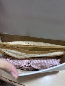 Chic Brown &amp; White Handbag