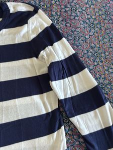 Gap Women Striped 3/4th Sleeve Top