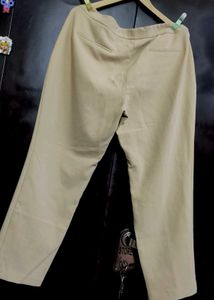 Nude Color Casual Straight Leg Pants For 36 Waist