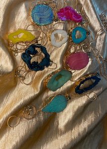 Boho Geode Slice Pendants | Anti Tarnish
