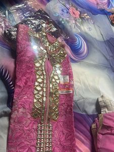 Beautiful Pink Embellished Kurta Set