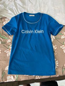 Rare Calvin Klein Blue Logo T-Shirt