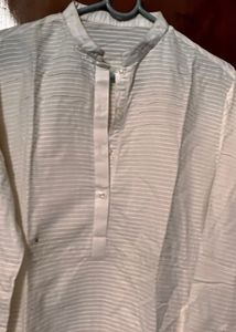 Classic Cream Striped Kurta