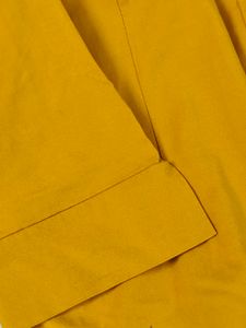 Mustard Yellow Collared Button-Up Shirt