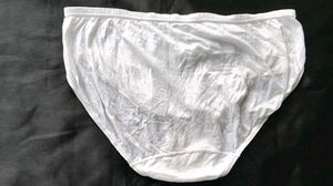 Comfortable White Briefs with Rose Embroidery
