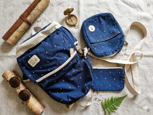 Cute Polka Dot Backpack Set
