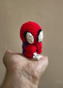 Handmade Crochet Spiderman Keychain