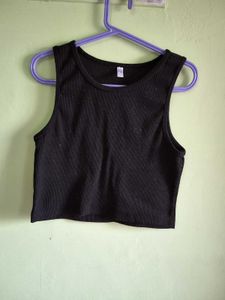 Black Cropped Tank Top combo