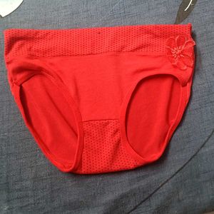 Red Floral Detail Panties