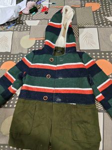 Striped Hooded Warm Coat and skivi free