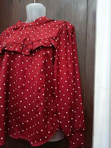 HARPA Red Doted Party wear Top