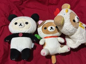 rillakuma plush- Panda, Cat &amp; Chicken