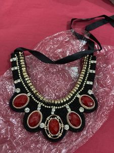 Red Beaded Neckpiece